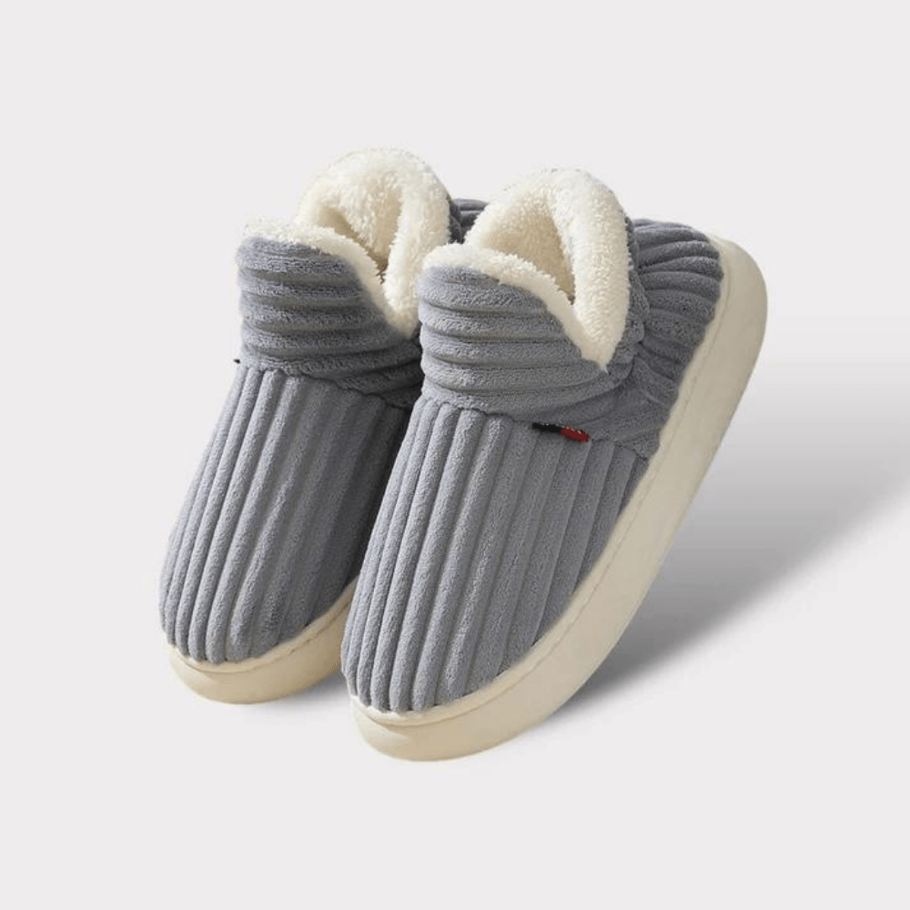 Unisex domácí papuče z měkkého plyše s protiskluzovým ergonomickým designem