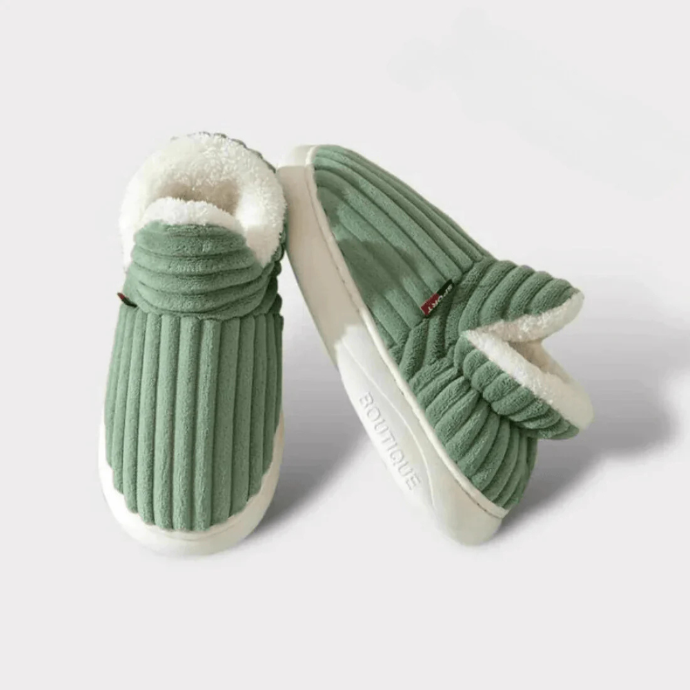 Unisex domácí papuče z měkkého plyše s protiskluzovým ergonomickým designem