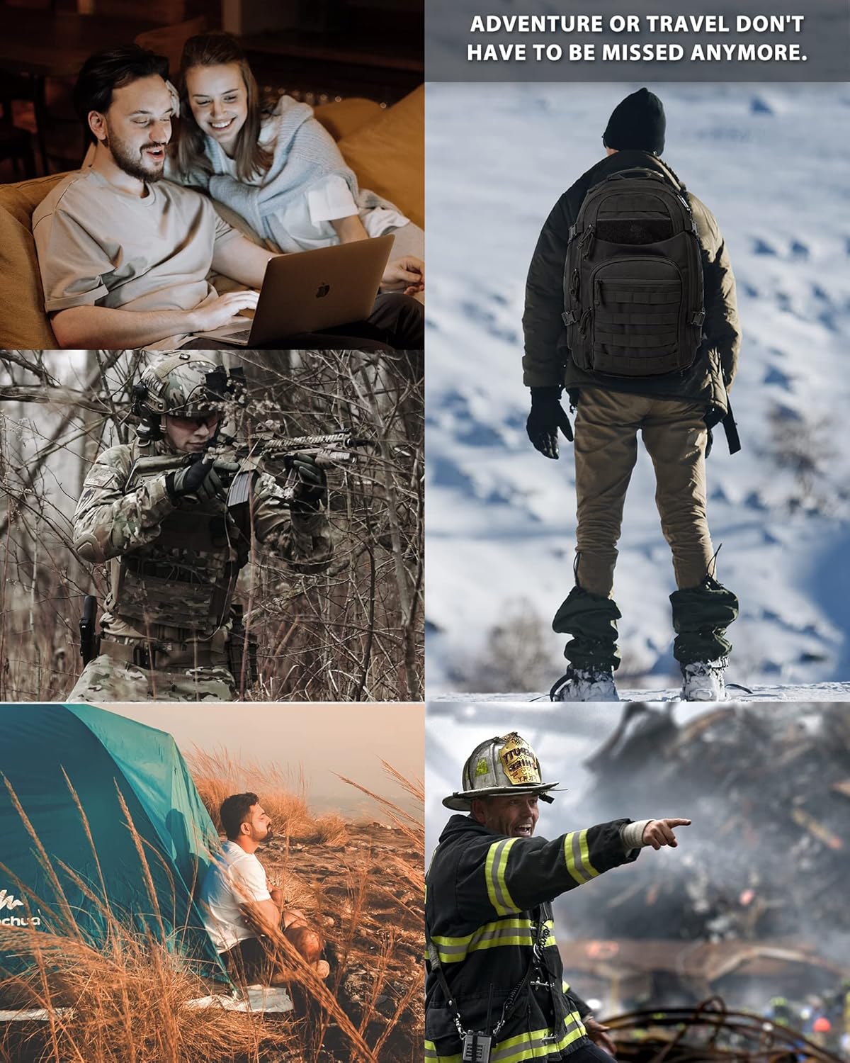 Unisex taktický batoh 35L - systém Molle a kapsa na notebook