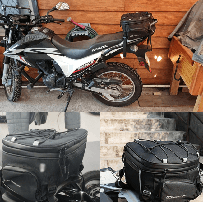Unisex vodoodpudivá brašna na moto vybavení s více přihrádkami