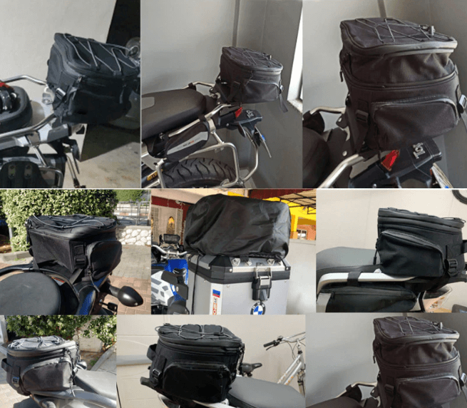 Unisex vodoodpudivá brašna na moto vybavení s více přihrádkami