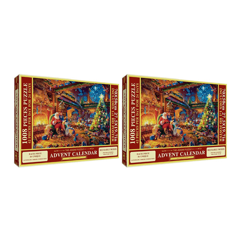 Vánoční puzzle adventní kalendář – 24 dní odpočítávání