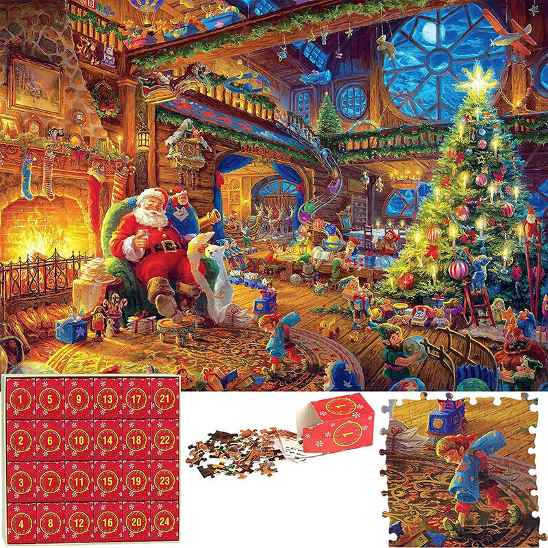 Vánoční puzzle adventní kalendář – 24 dní odpočítávání