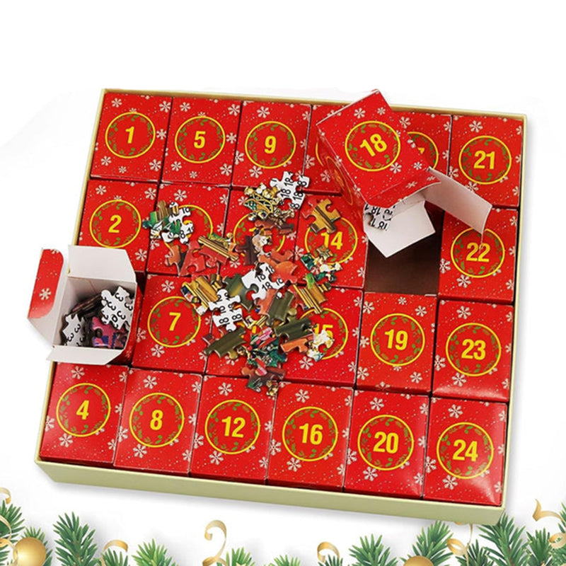 Vánoční puzzle adventní kalendář – 24 dní odpočítávání