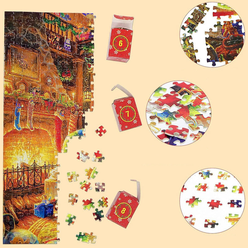 Vánoční puzzle adventní kalendář – 24 dní odpočítávání