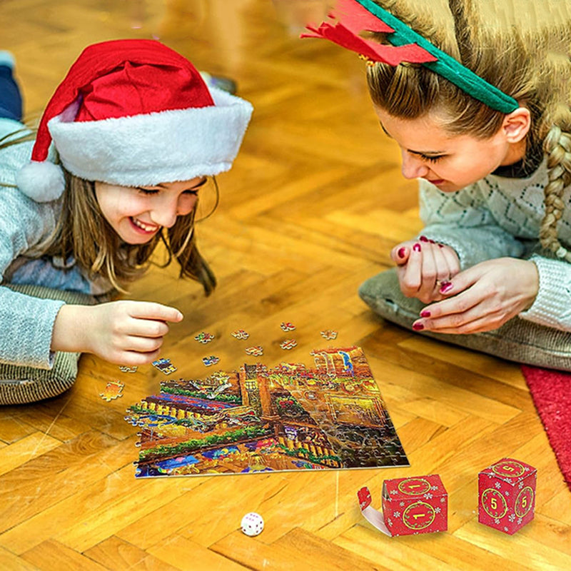 Vánoční puzzle adventní kalendář – 24 dní odpočítávání