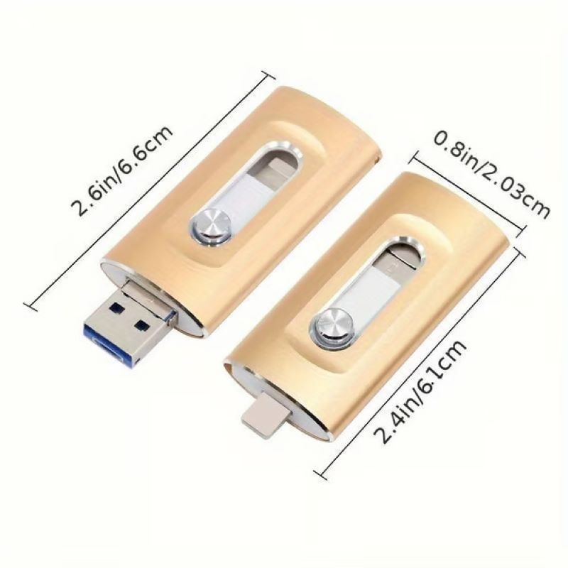 Velkokapacitní USB flash disk 3v1 pro mobilní telefon a počítač