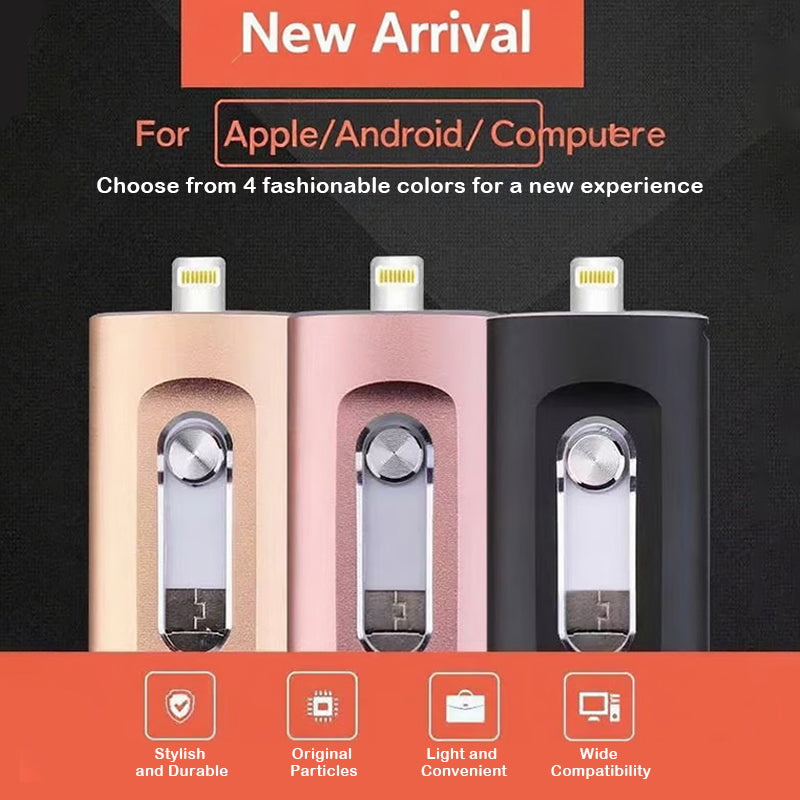 Velkokapacitní USB flash disk 3v1 pro mobilní telefon a počítač