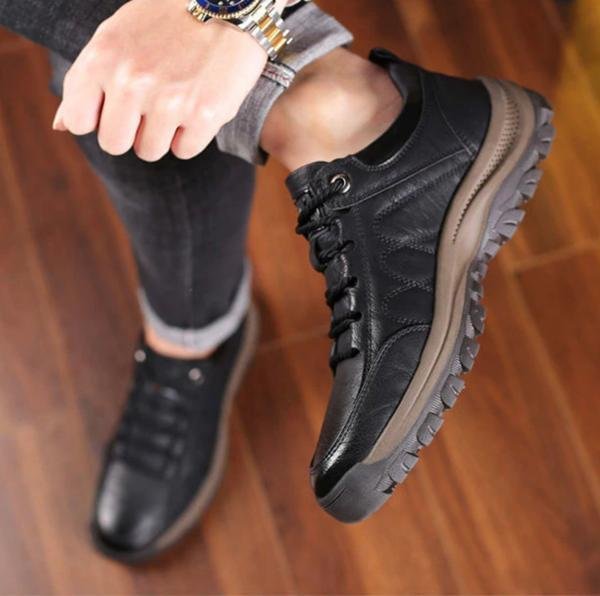 Voděodolná ortopedická kožená obuv s oporou Footwear