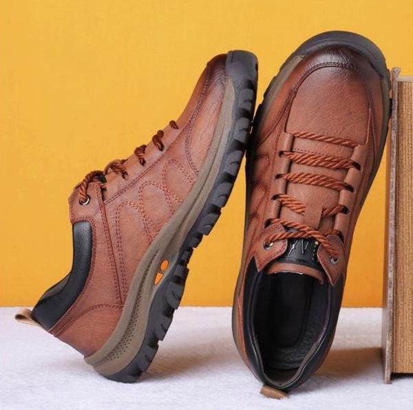 Voděodolná ortopedická kožená obuv s oporou Footwear