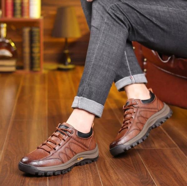 Voděodolná ortopedická kožená obuv s oporou Footwear
