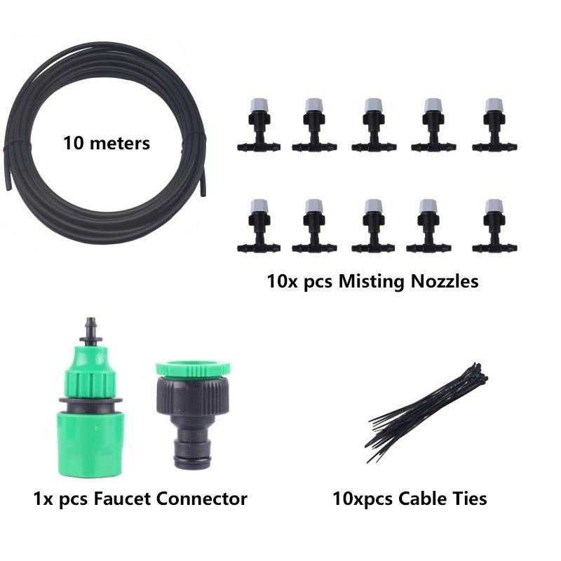 Zavlažovací rozstřikovací systém - 10m DIY sada pro kapkovou závlahu a mlžení