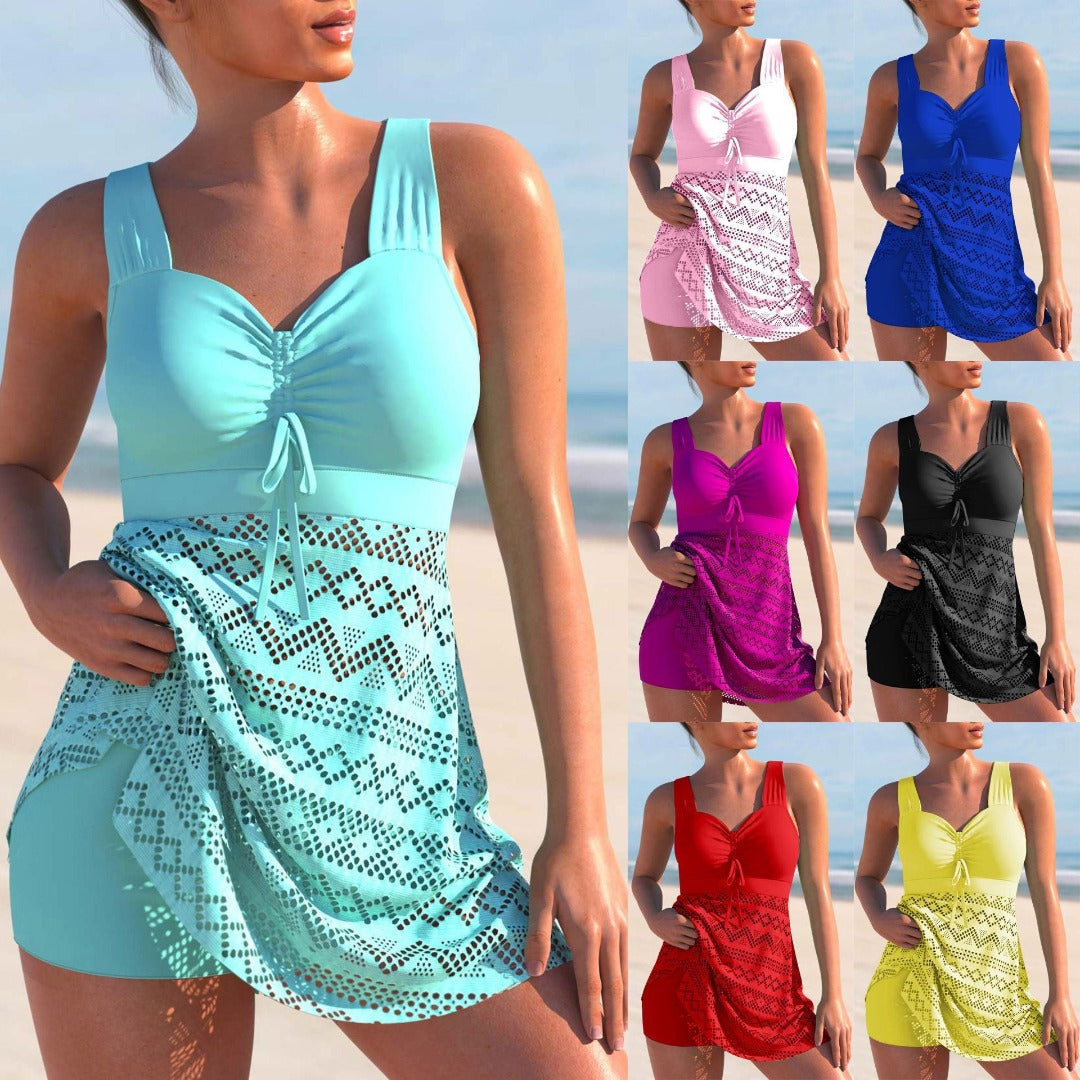 Zeštíhlující tankini s elegantním vzorem