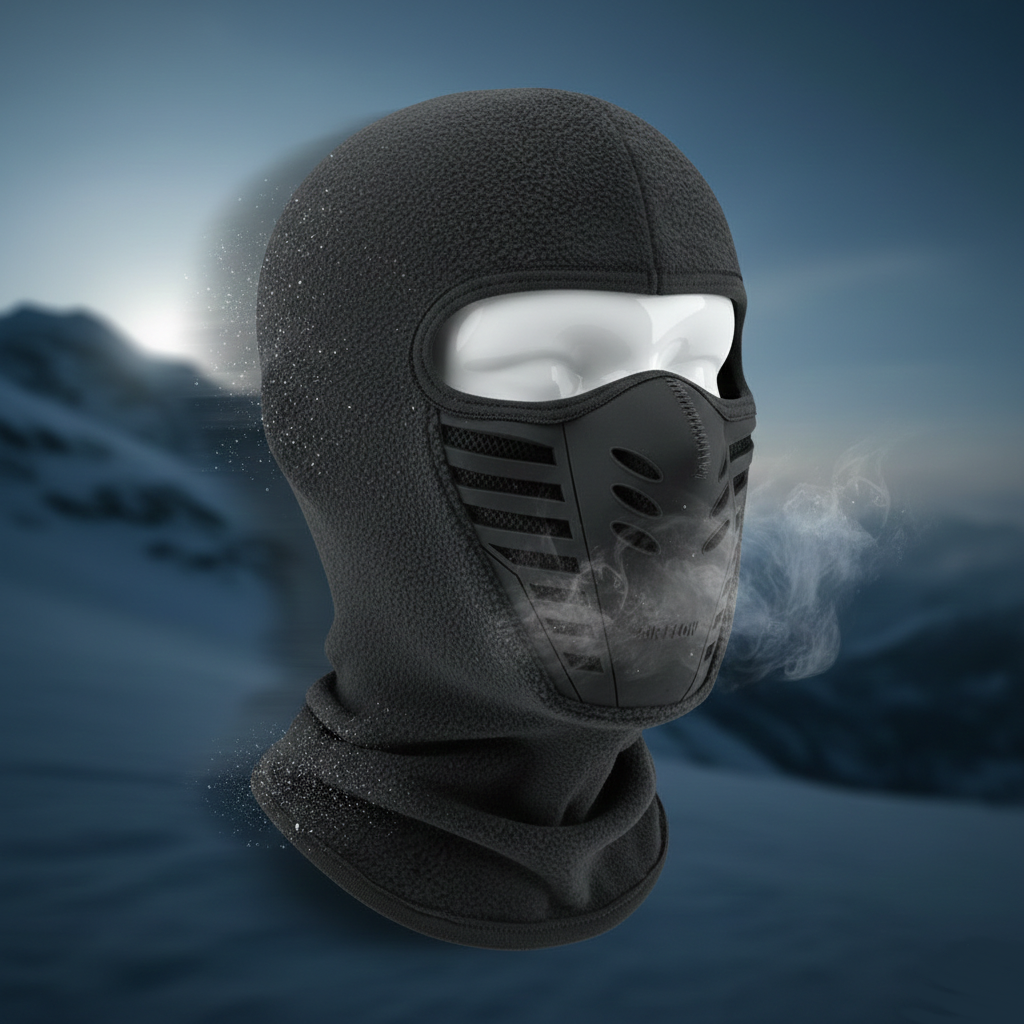 Zimní vetruodolná kukla s plným krytím obličeje pro outdoorové sporty