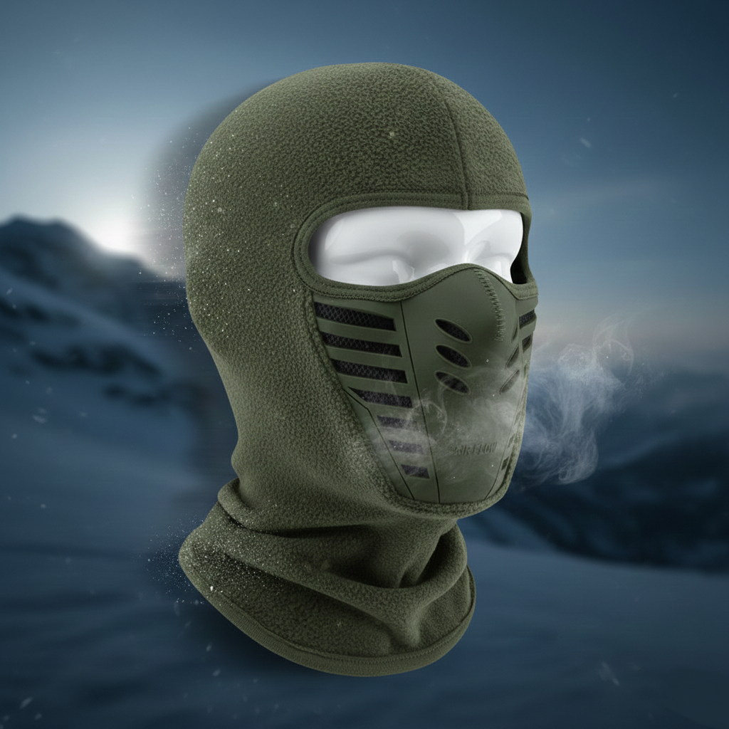 Zimní vetruodolná kukla s plným krytím obličeje pro outdoorové sporty